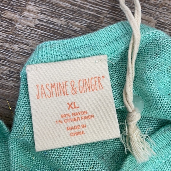 NWT  Jasmine and Ginger XL Mint Long Sleeve Top - Picture 10 of 11